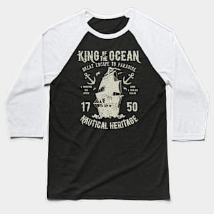 King of the Ocean: Great Escape Vintage Design Baseball T-Shirt